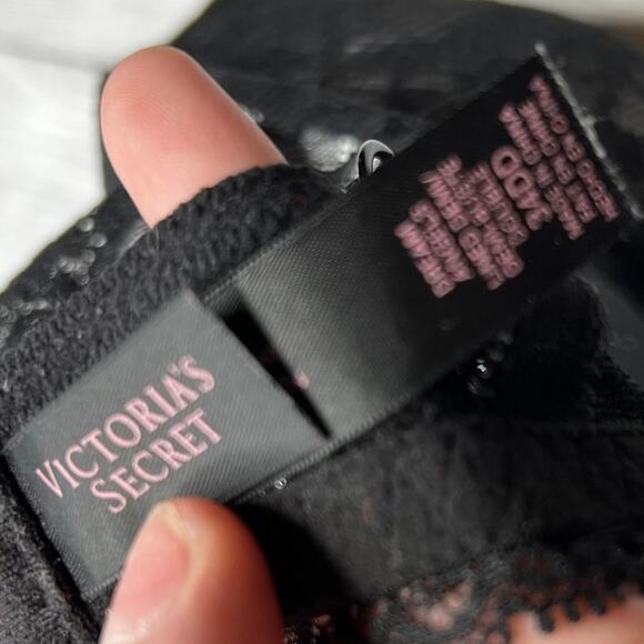 Victoria's Secret Dream Angels Lined Demi Black Lace Pushup Bra Size 34DD - Picture 6 of 9